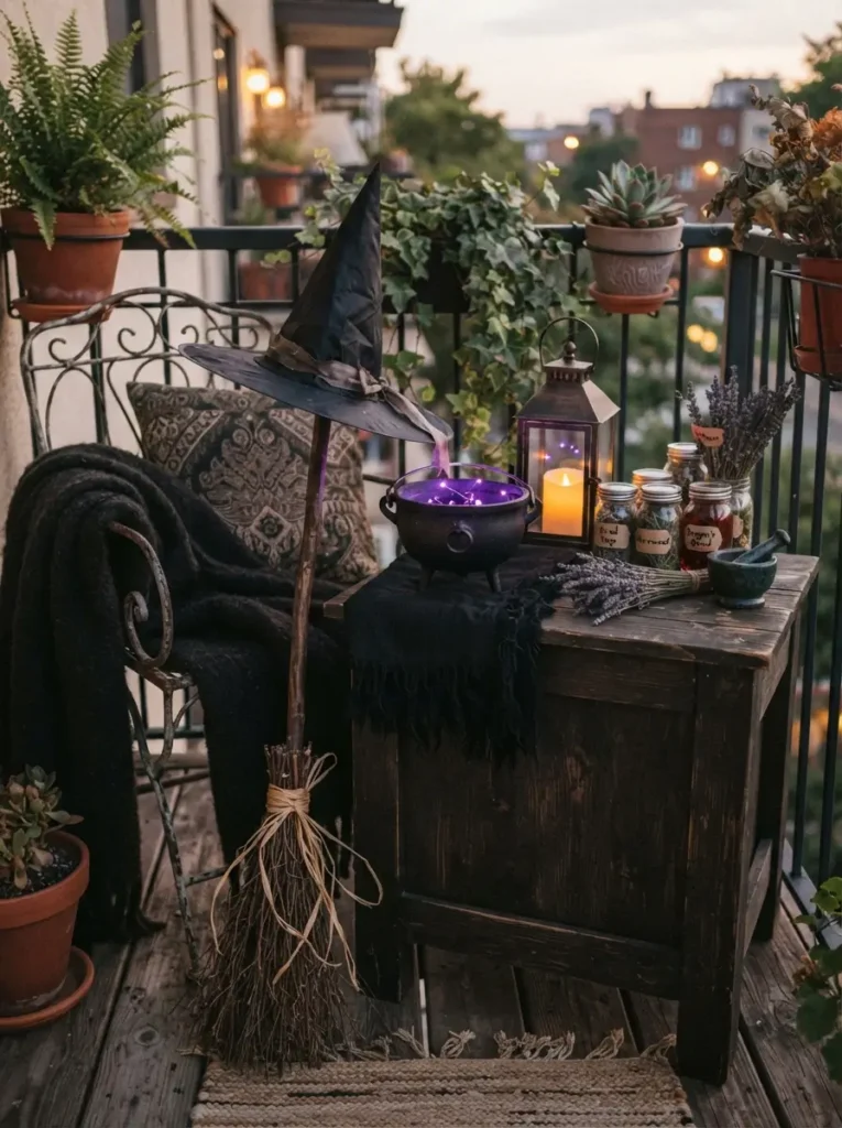 Create a witch corner with simple props