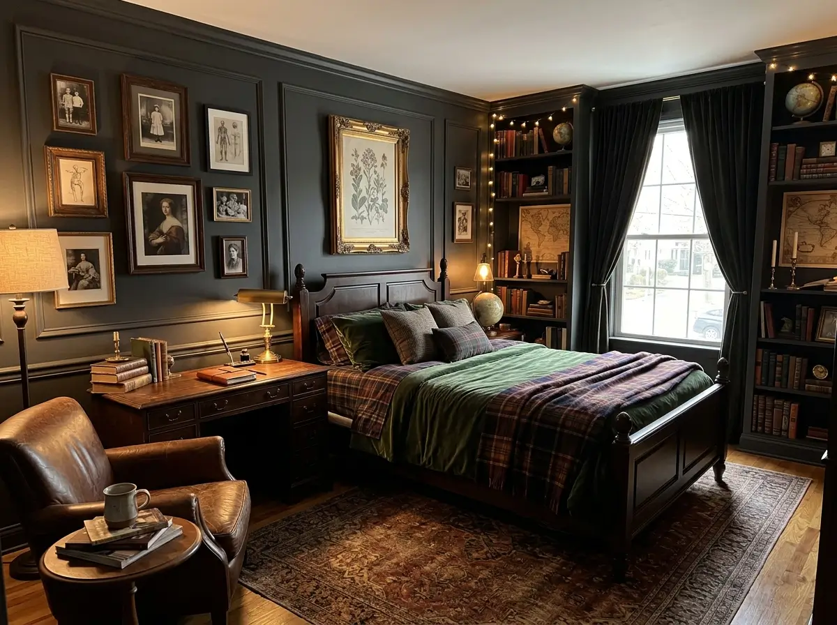 Dark Academia Apartment Bedroom Makeover Ideas
