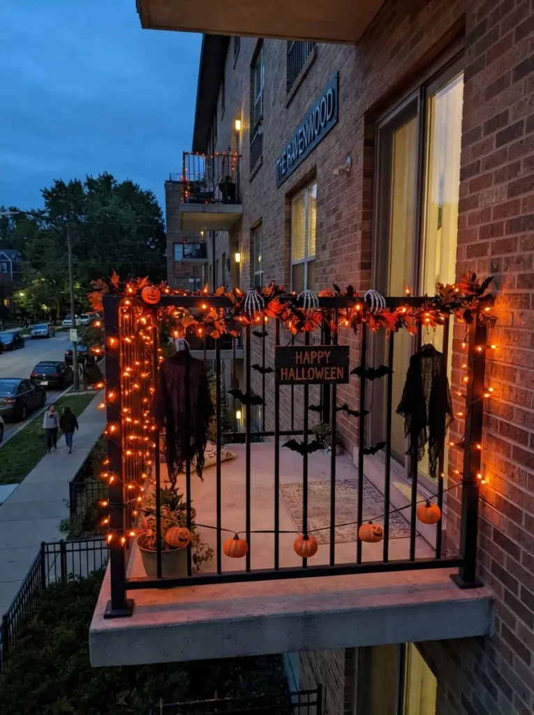 Decorate the balcony railing first