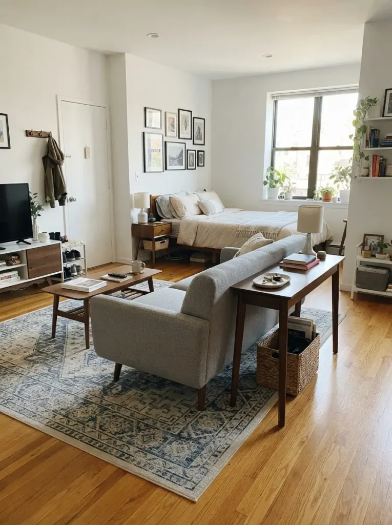Float a Small Sofa to Divide an Open Studio
