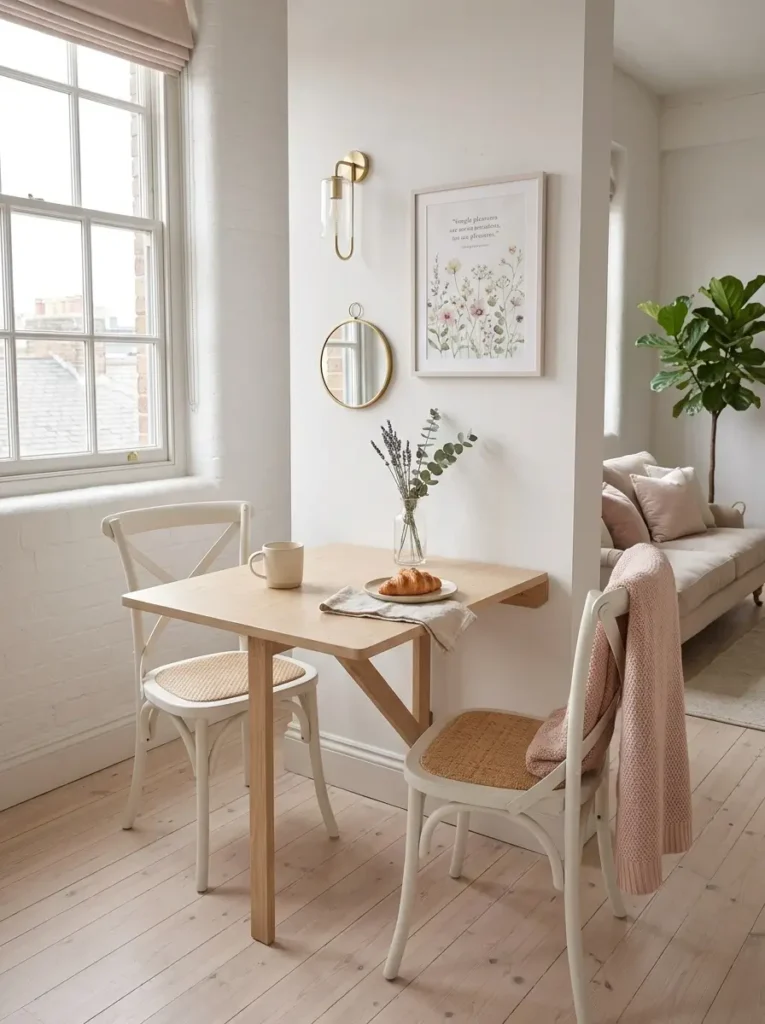 Fold Down Tables for Flexible Dining and Extra Space