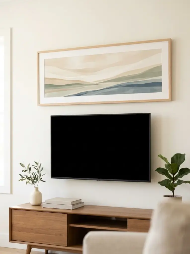 Frame the TV With Simple Wall Art