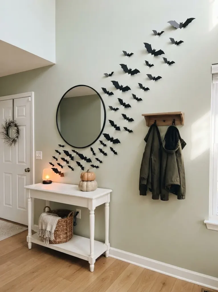 Hang Paper Bats Up the Wall for Vertical Drama