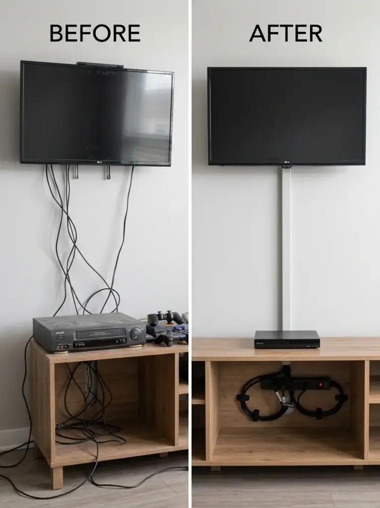Hide Cables for a Cleaner TV Wall