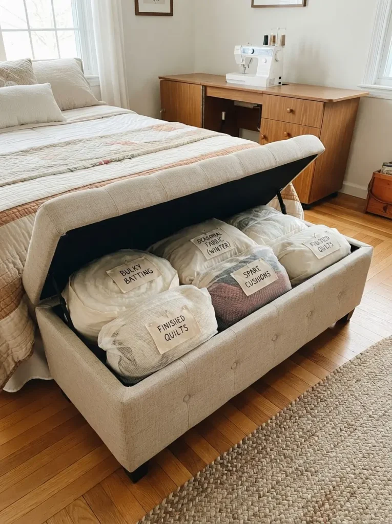 Hide Large Textiles in Dual-Purpose Furniture