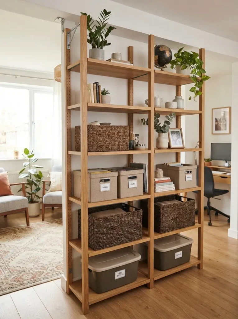 Install Freestanding Open Shelving