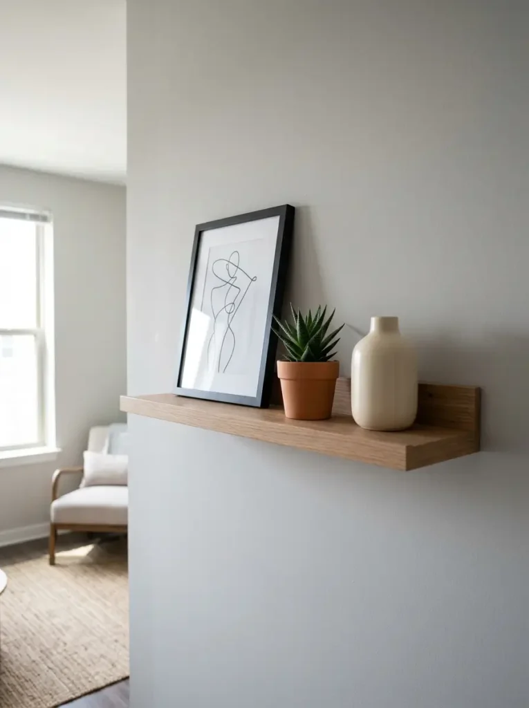 Keep One Shelf Minimal for Breathing Room