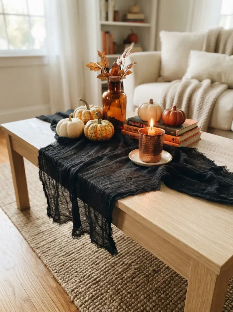 Layer a Black Gauze Runner