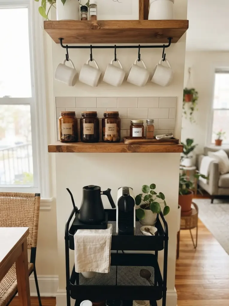 Make a Coffee or Tea Shelf Station