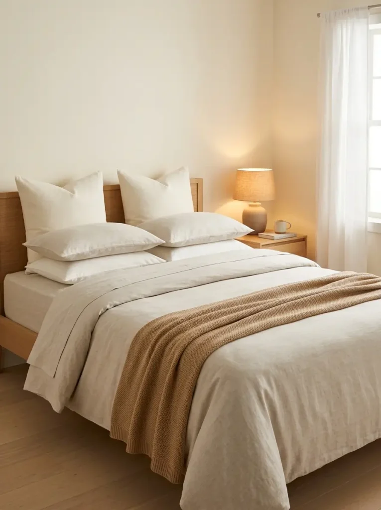 Make the Bedroom Feel Soft and Simple