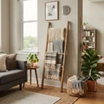 Modern Blanket Ladder Decor Ideas for Apartments