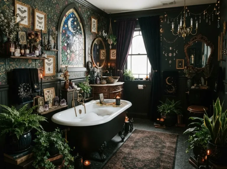 Moody Whimsigoth Bathroom Decor Ideas With Gothic Charm