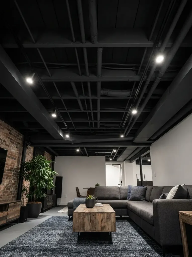 Paint the Exposed Ceiling One Colour