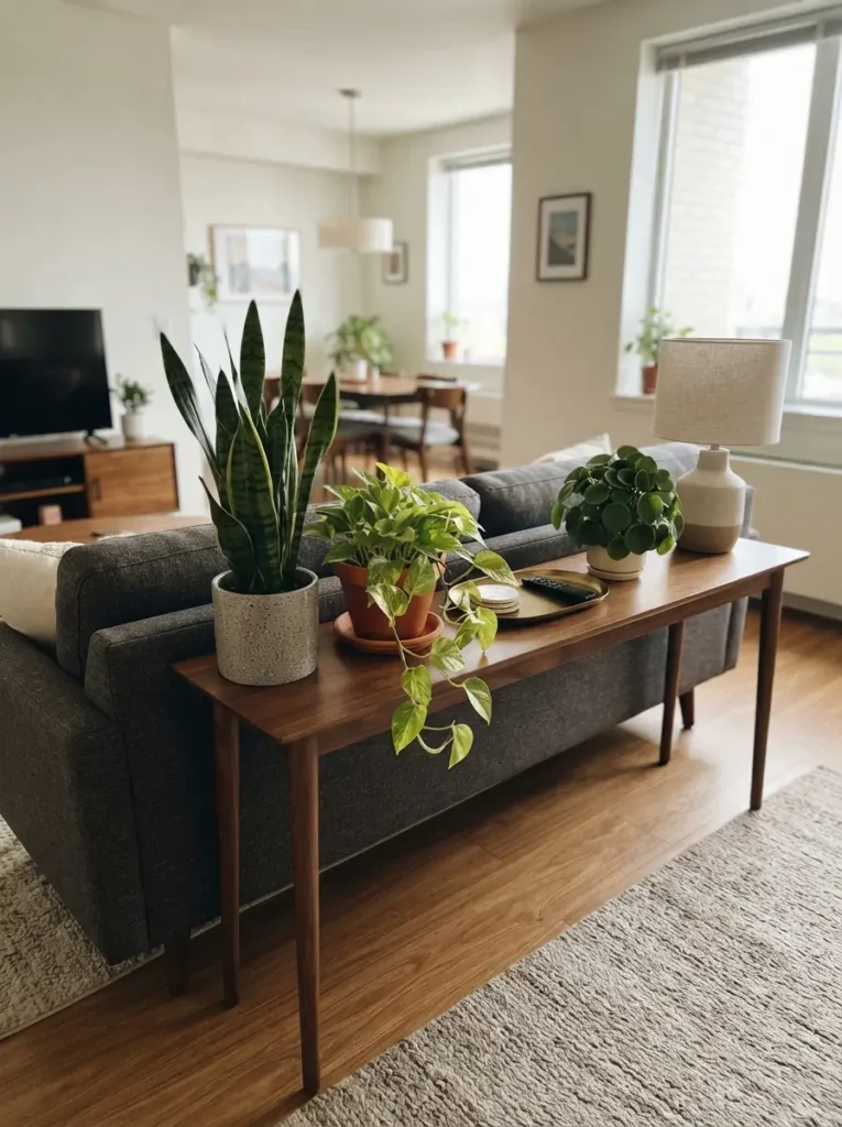 Place Plants Behind the Sofa