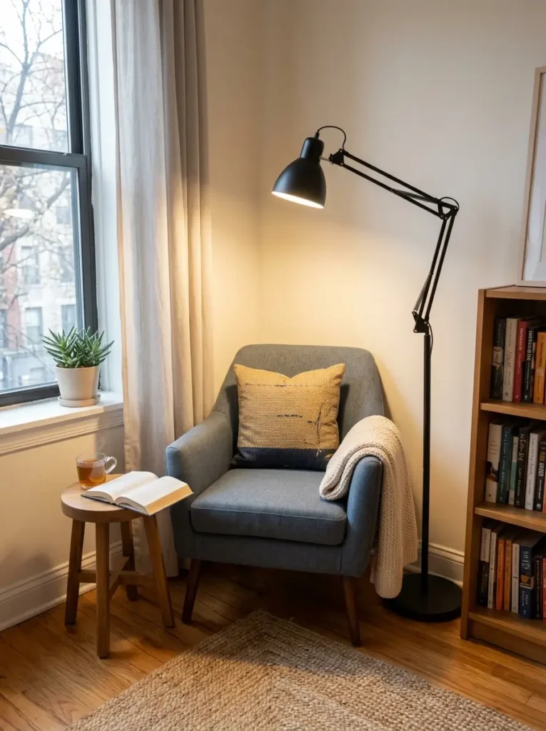 Place a Floor Lamp Behind an Accent Chair