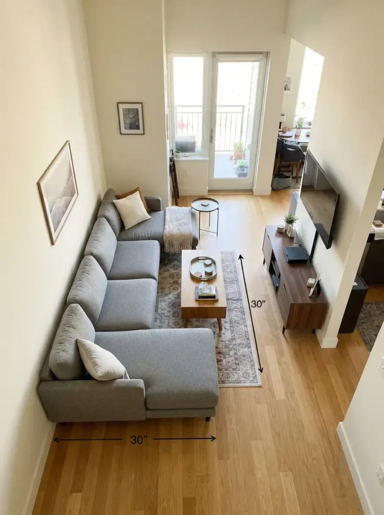 Place the Sectional Against the Longest Wall