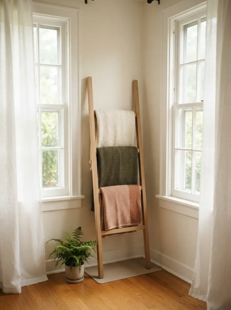 Position the Ladder Between Two Windows
