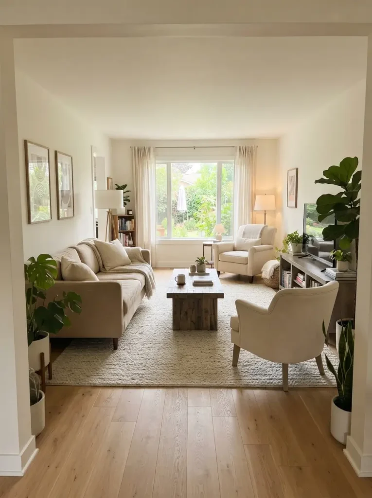 Rearrange furniture for better flow and comfort
