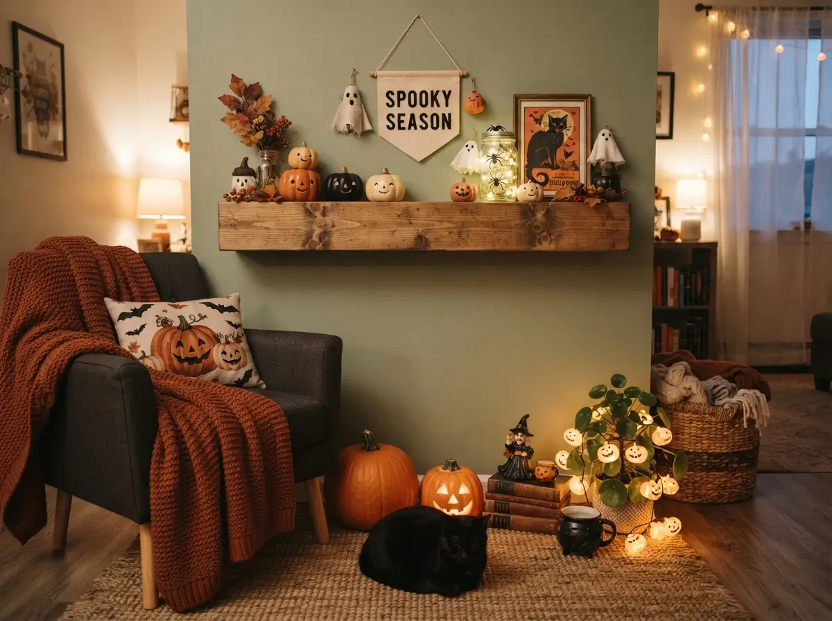 Small Apartment Halloween Decor for Cute Spooky Corners