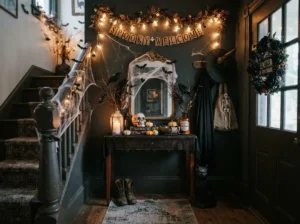 Small Entryway Halloween Decor Ideas for a Spooky Welcome