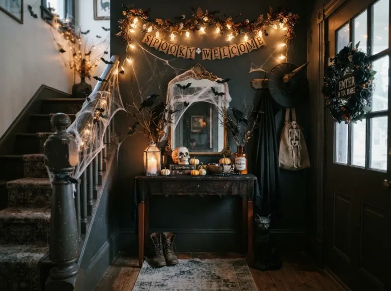 Small Entryway Halloween Decor Ideas for a Spooky Welcome