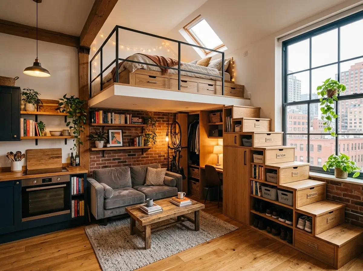 Small Loft Apartment Ideas that Add Comfort and Storage