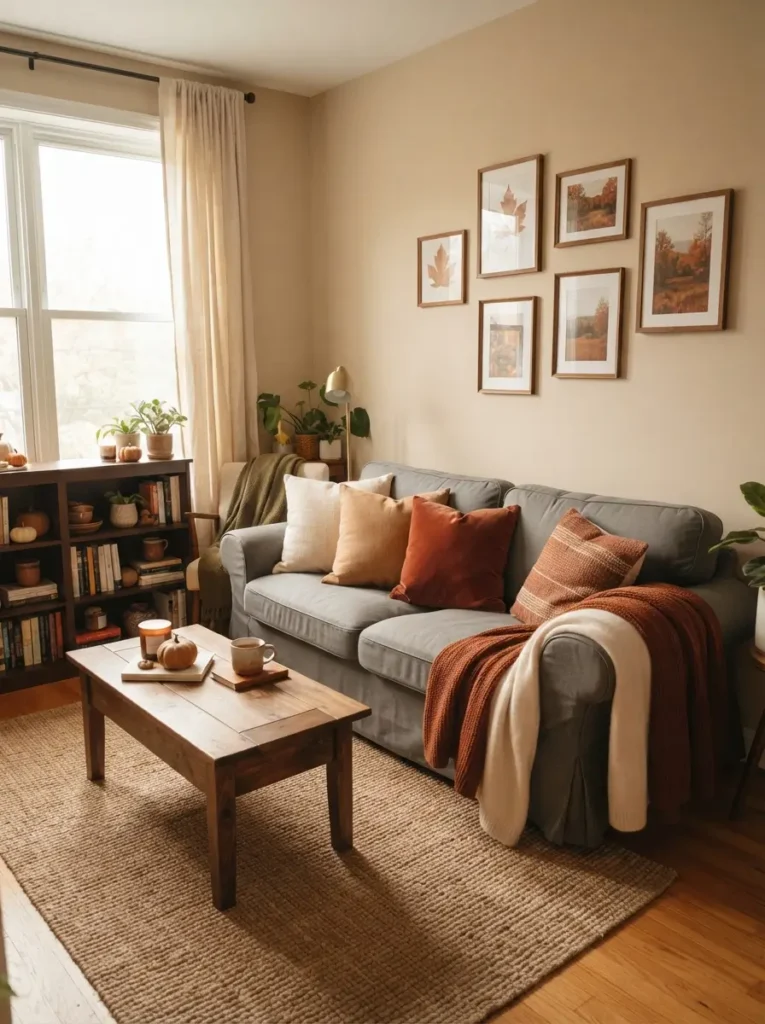 Start with a warm fall color palette