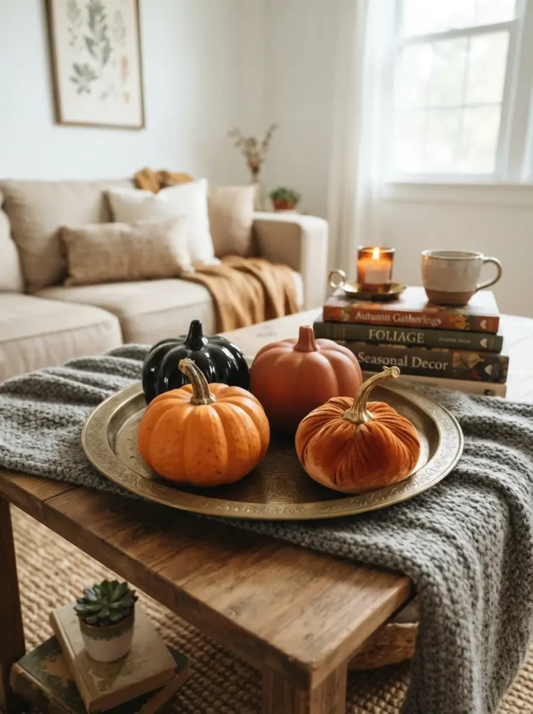 Style Mini Pumpkins in Mixed Finishes