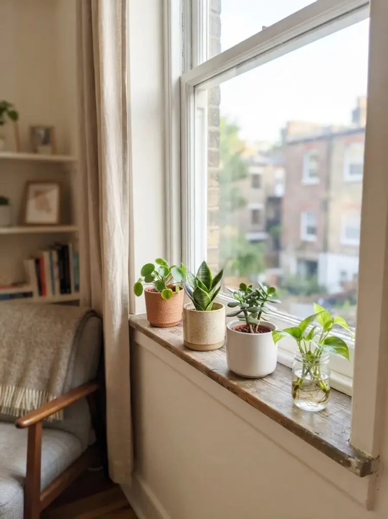 Style a Window Ledge With Small Plants