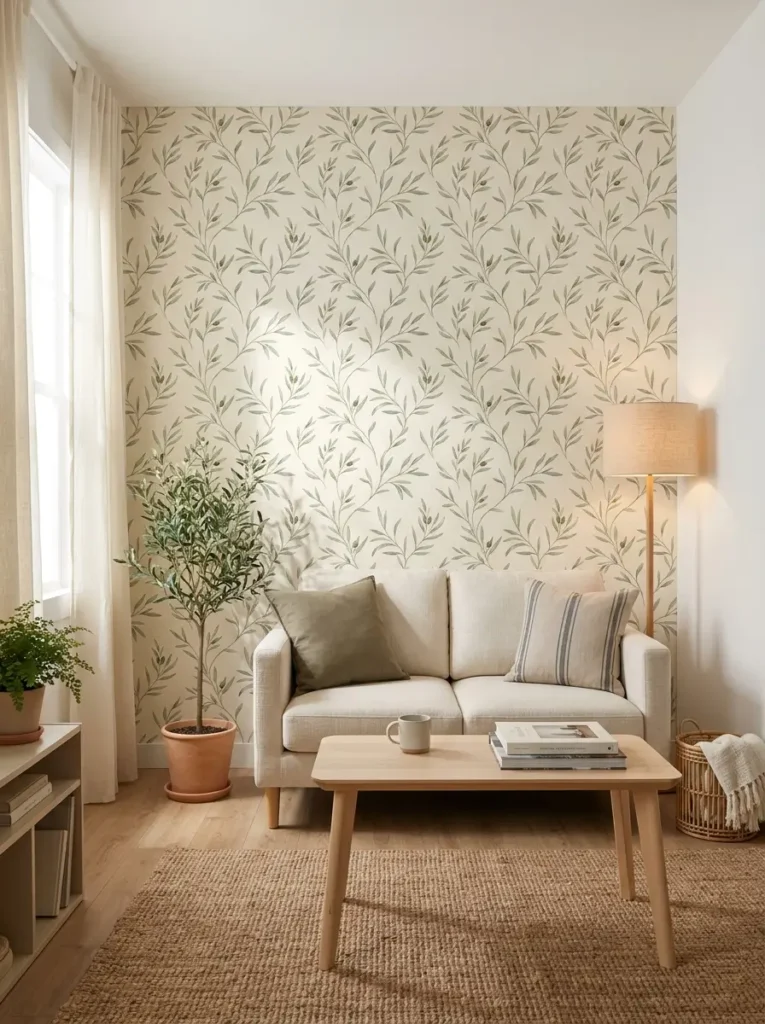 Try a Soft Botanical Wallpaper