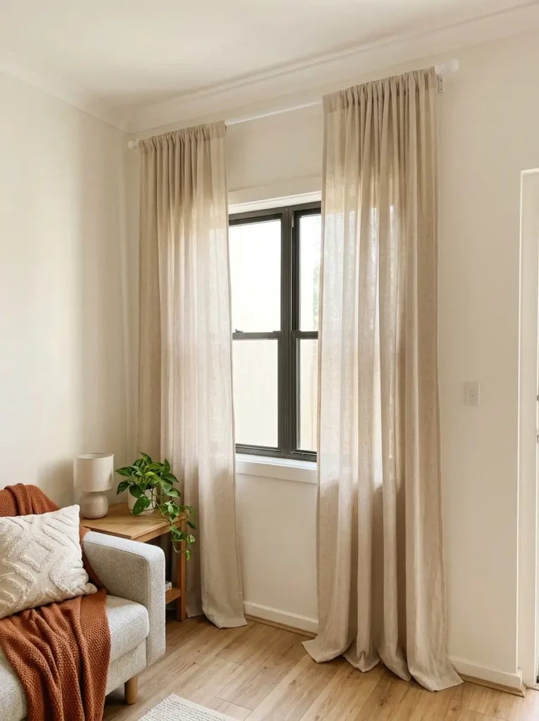 Use Curtains to Make the Room Look Taller