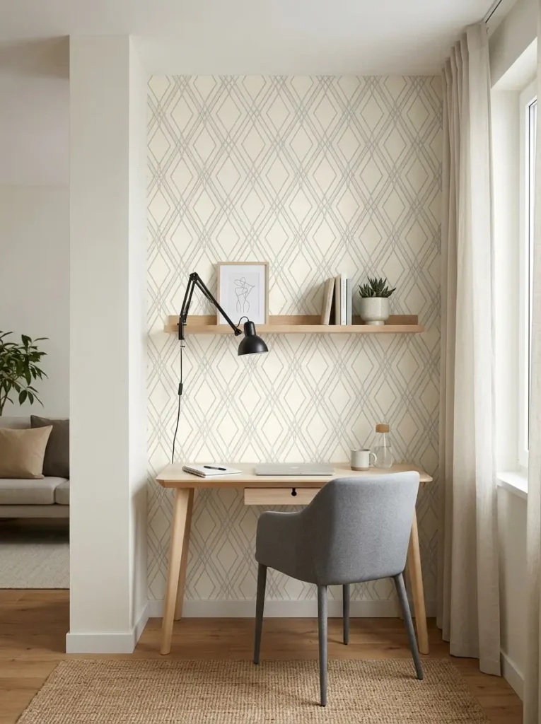 Use Geometric Wallpaper in Small Doses