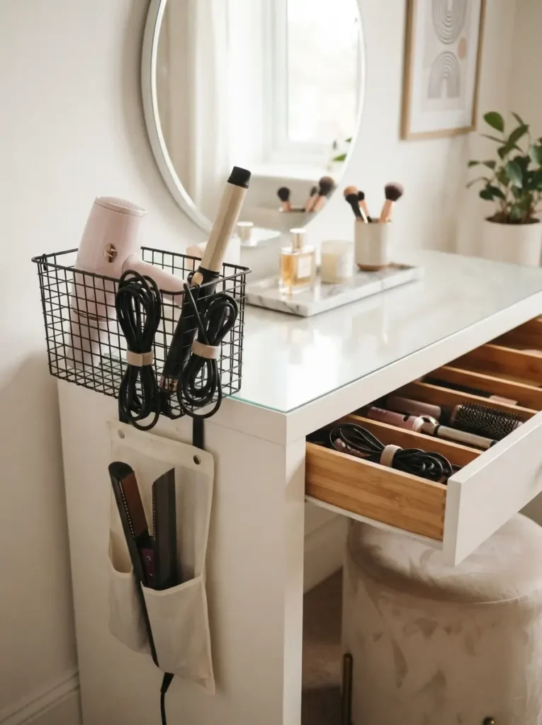 Use Hidden Storage for Hair Tools