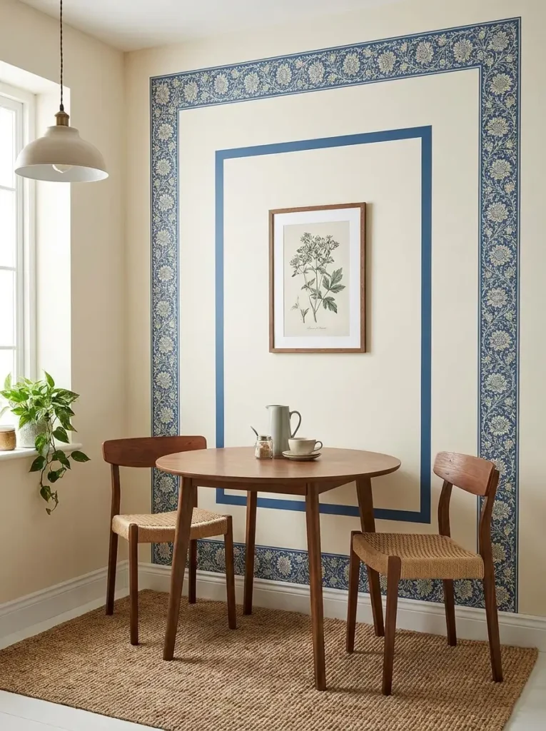 Use Peel Stick Borders to Frame a Small Dining Area