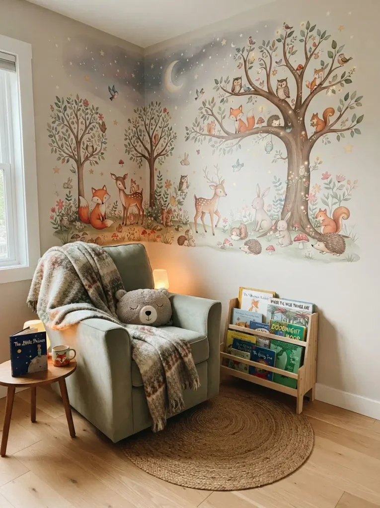 Use Peel Stick Murals for a Reading Corner