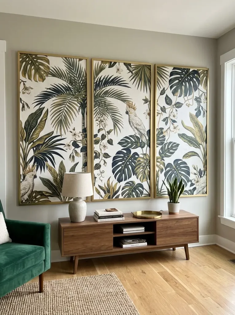 Use Peel Stick Wallpaper Panels as Large Art