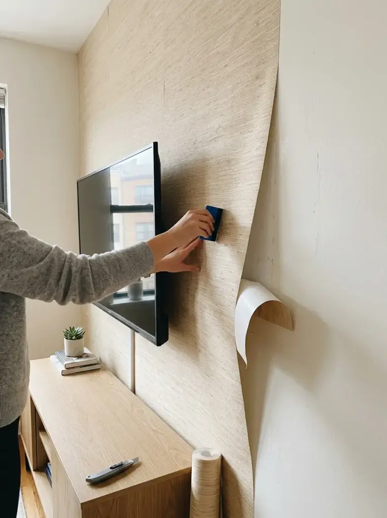 Use Peel and Stick Wallpaper for Rental Style