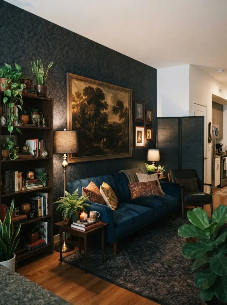 Use Peel-and-Stick Wallpaper or Dark Paint Alternatives