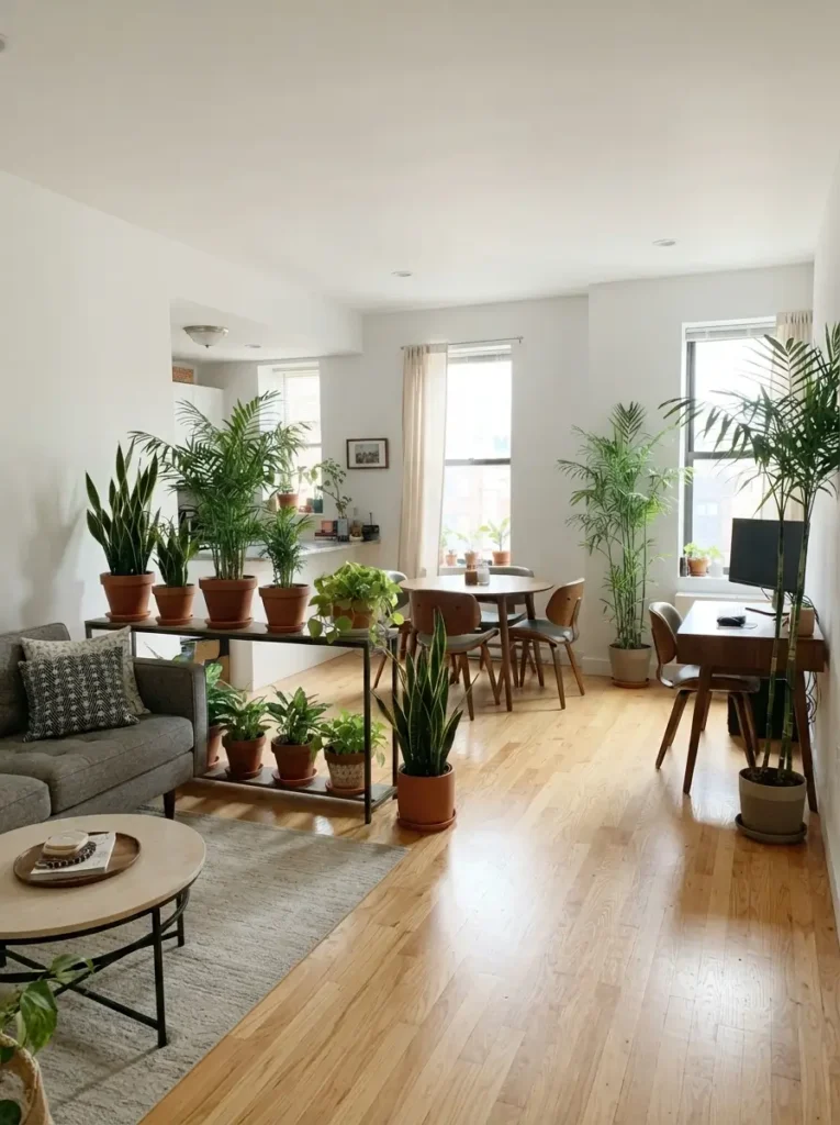 Use Plants as Soft Room Dividers
