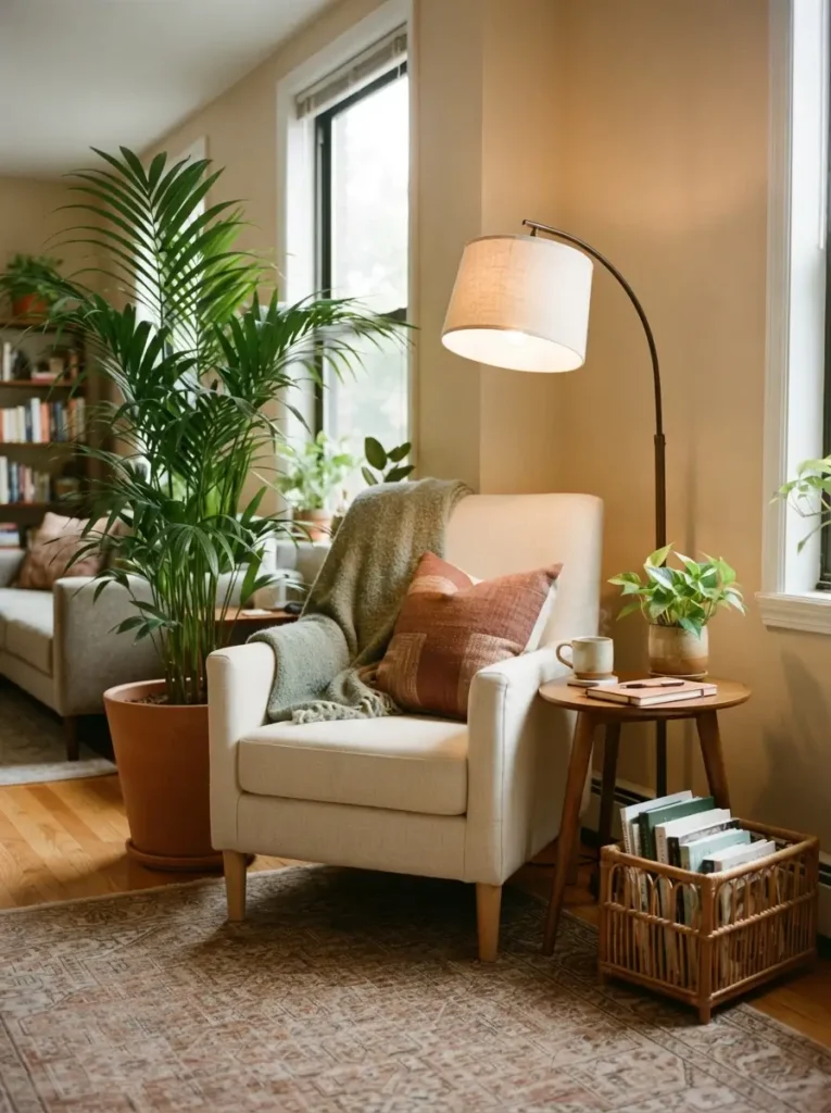 Use Plants to Frame a Reading Chair