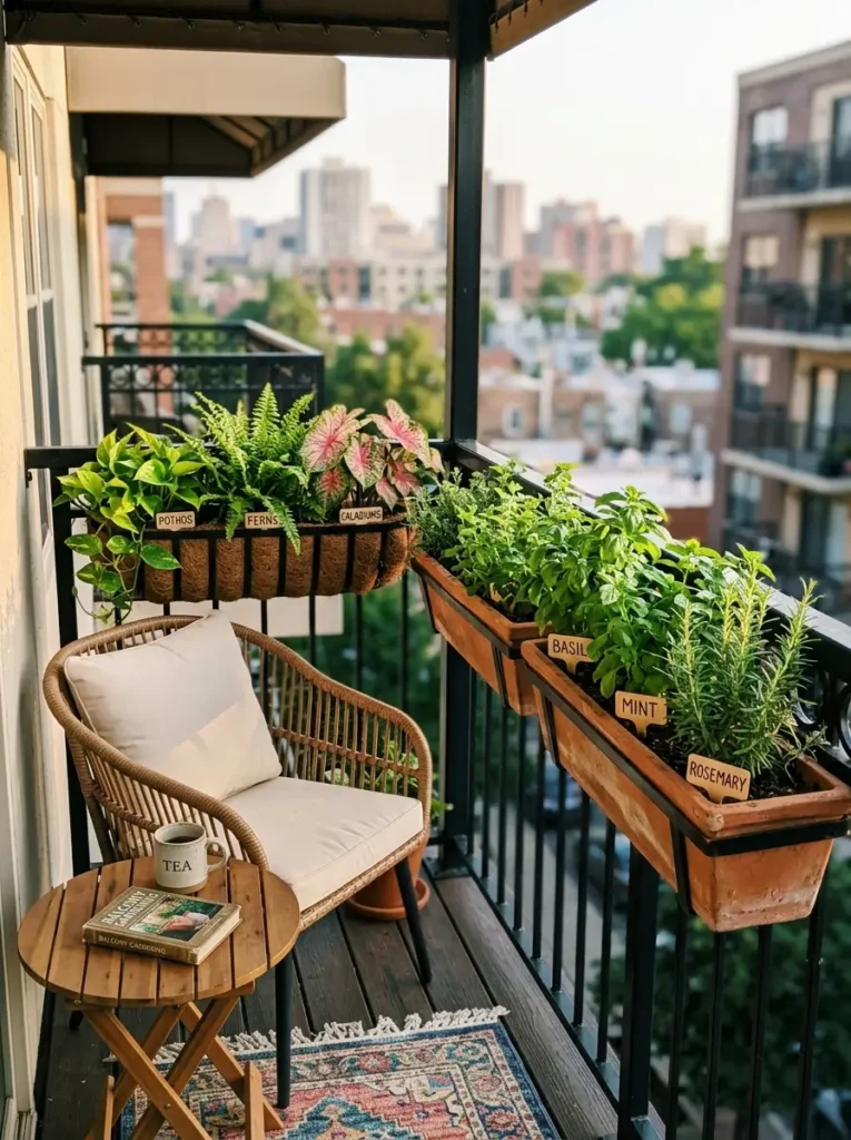 Use Railing Planters to Save Floor Space