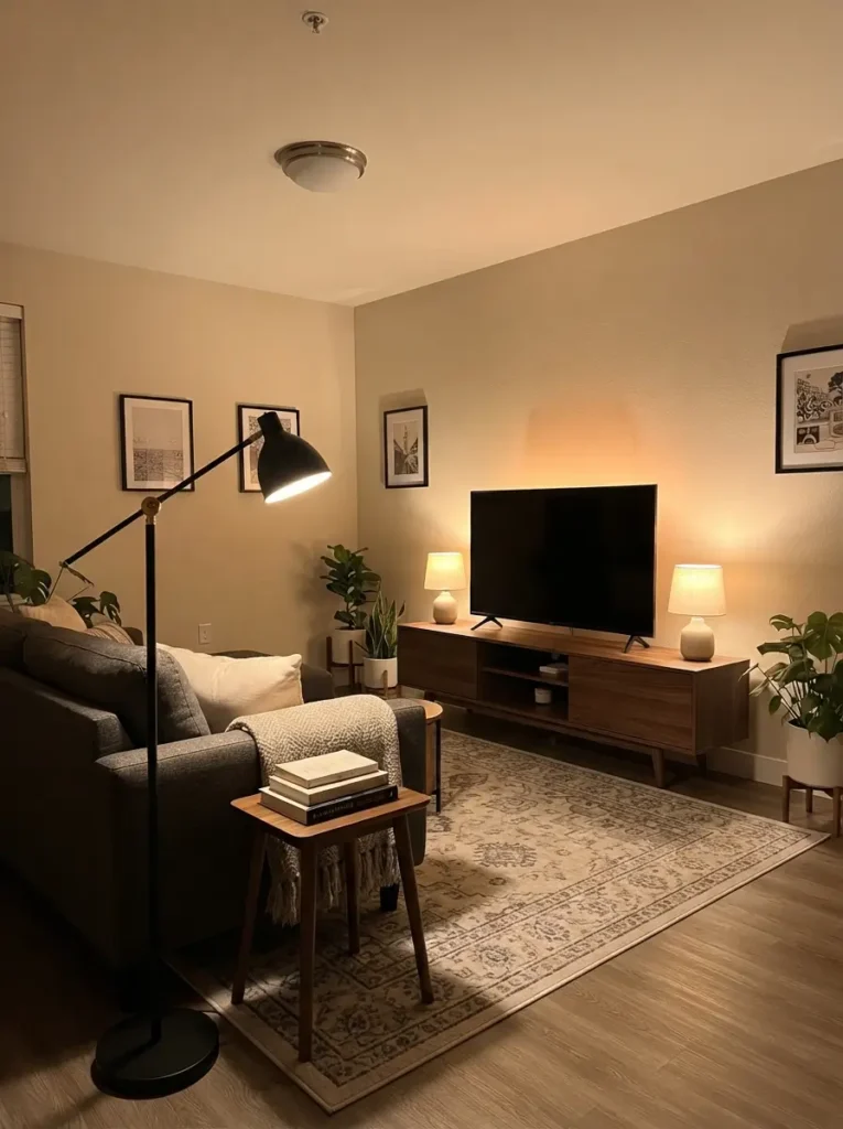 Use Warm Lighting Instead of Harsh Ceiling Light
