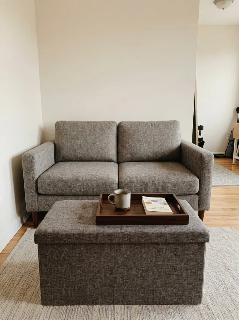 Use a Bench or Ottoman Instead of Extra Chairs