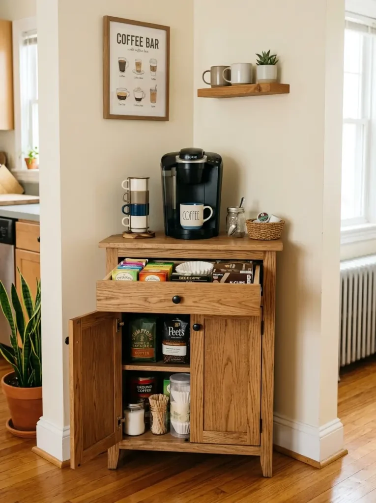 Use a Narrow Cabinet or Side Table