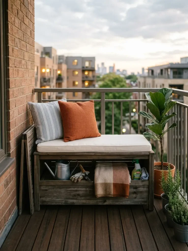 Use a Storage Bench for Seating and Function