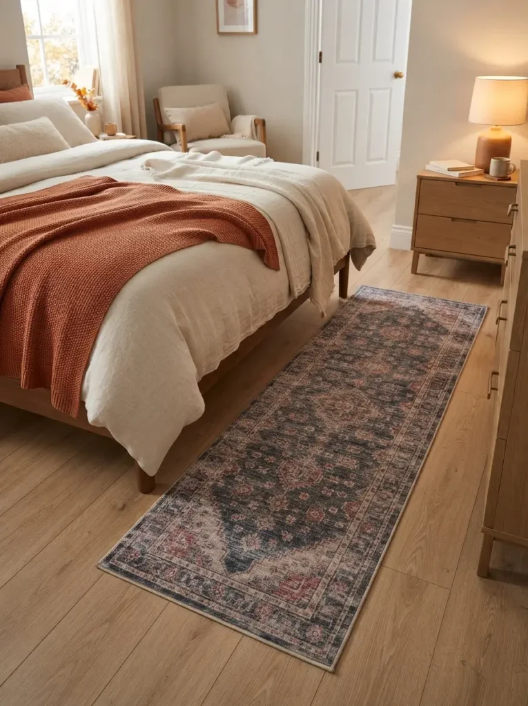 Warm the Floor With a Bedside Rug