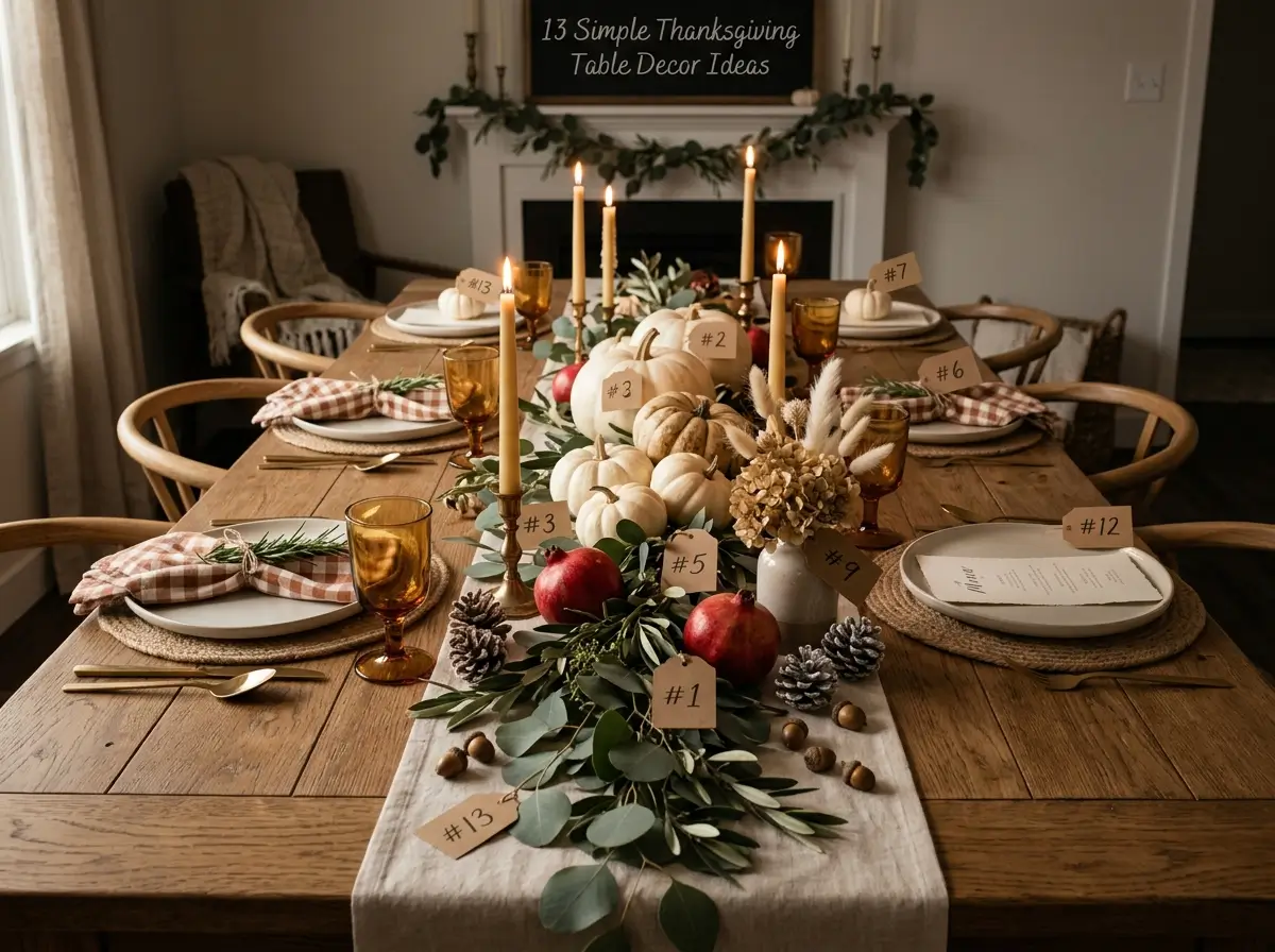 13 Simple Thanksgiving Table Decor Ideas for a Cozy Feast
