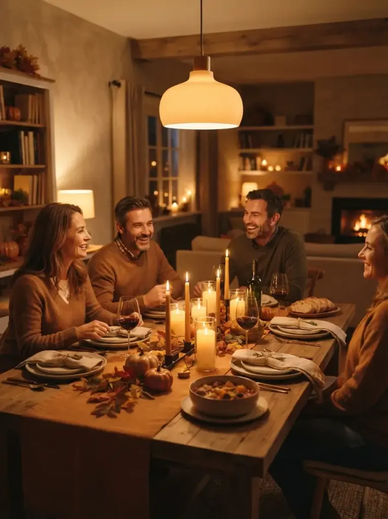 Add Soft Lighting for Evening Gatherings