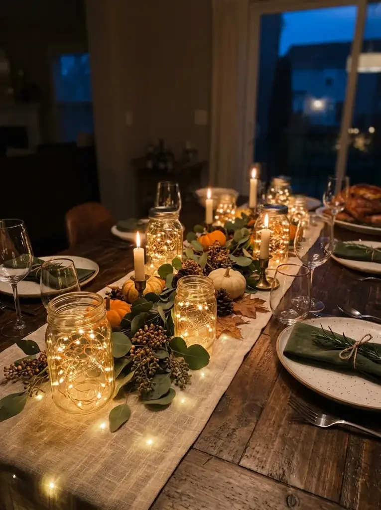 Add Warm Fairy Lights for Evening Gatherings