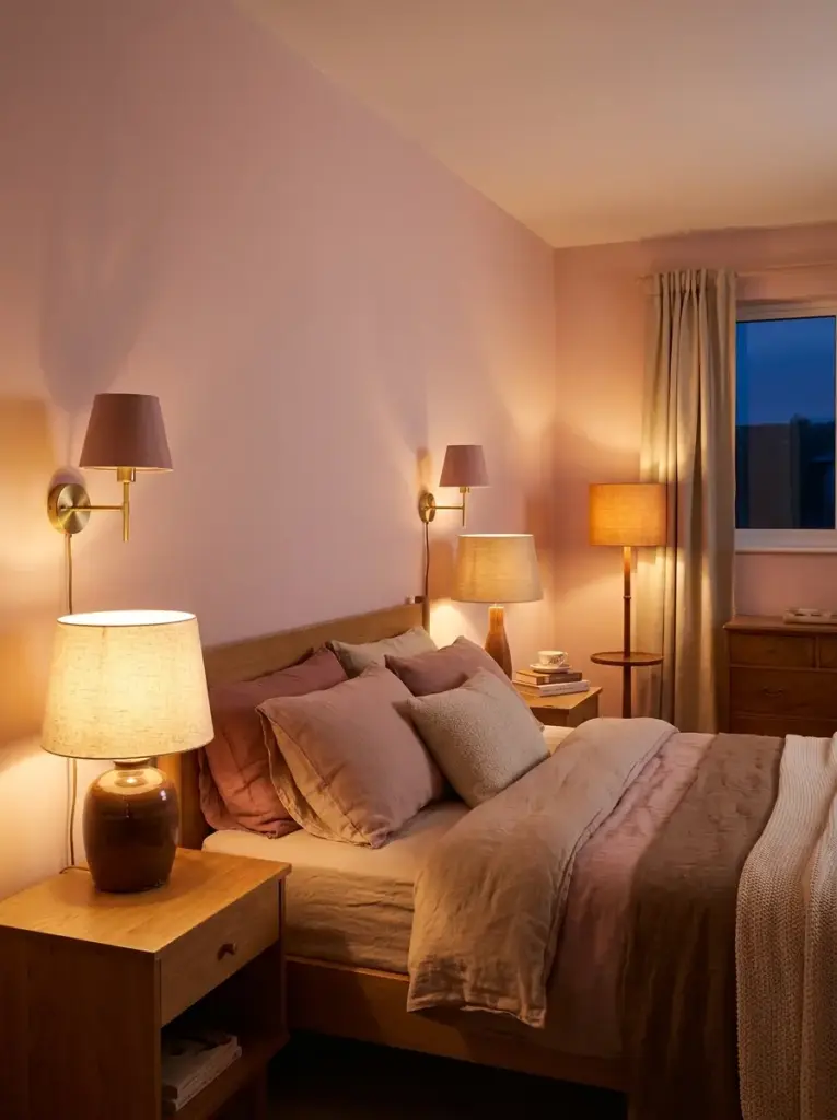 Add Warm Lighting for a Softer Bedroom